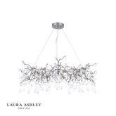 Laura Ashley Willow 5lt Pendant Satin Pewter Crystal